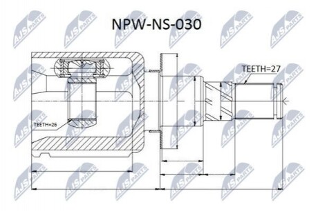 ШРКШ внутр./26mm/45zz TOYOTA CAMRY ACV40/GSV40 06-11 NPWNS030