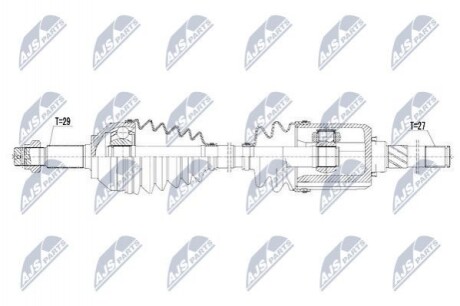 ПІВВІСЬ | NISSAN QASHQAI 2.0I 16V 4WD 06- /ЛІВ, ATM/ NPWNS055