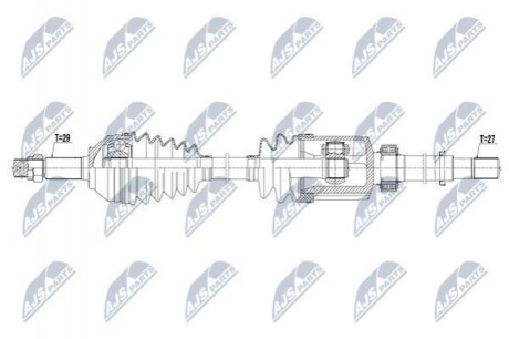 ПІВВІСЬ | NISSAN QASHQAI 2.0I 16V 4WD 06- /ПРАВ, ATM/ NPWNS056