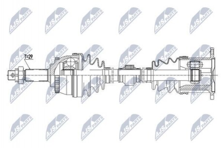 ПІВВІСЬ | NISSAN X-TRAIL T30 01-06 /ПРАВ,MTM/ NPWNS066