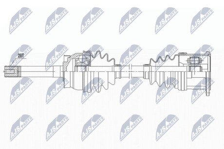 ПІВВІСЬ | NISSAN PICK UP/NAVARA D22 2.5D,2.5TD,2.5DCI 97-05, D21 2.5D,2.5TD 87-97, NP300 2.5DCI 4WD 08- /ПЕРЕД, Л/П, MTM,ATM/ NPWNS104