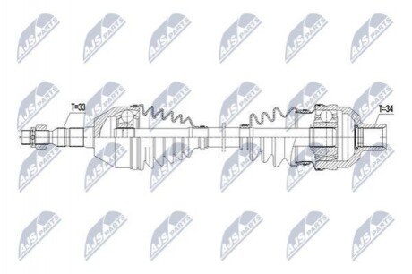 ПІВВІСЬ | OPEL MERIVA 1.4T 10-17 /ПРАВ,MTM M32-6/ NPWPL055