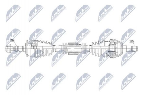 ПІВВІСЬ | OPEL ASTRA J 1.4T 09- /ПРАВ/ NPWPL067