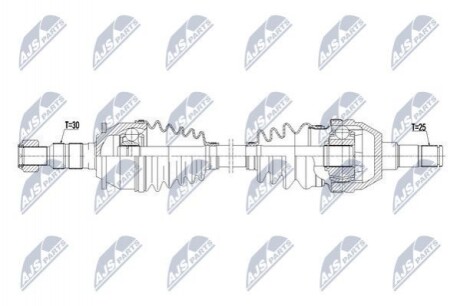 ПІВВІСЬ | OPEL ASTRA J 1.4T, 1.7CDTI 09- /ПРАВ/ NPWPL075