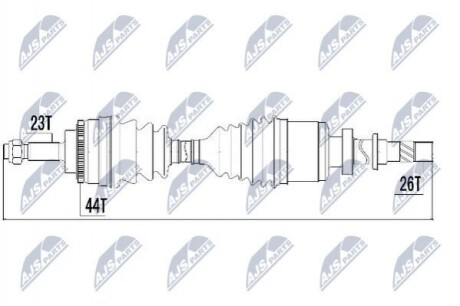 Піввісь права з ABS NPW-RE-018