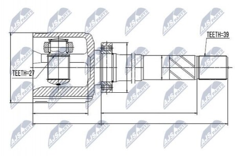 ШАРНІР РІВНИХ КУТОВИХ ШВИДКОСТЕЙ | RENAULT MASTER FWD 2.3DCI 11-, OPEL MOVANO 2.3CDTI 11-, NISSAN NV400 2.3DCI 11- /ПРАВ/ NPWRE044