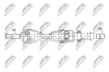 ПІВВІСЬ | RENAULT CAPTUR 0.9 TCE90 13- /ПРАВ,MTM/ NPWRE067