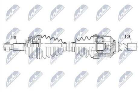 ПІВВІСЬ | RENAULT MEGANE III 2.0TCE,2.0RS 09-15 /ЛІВ/ NPWRE083