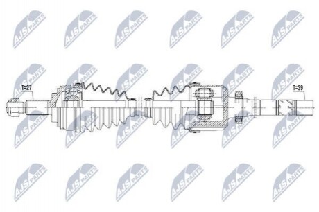 ПІВВІСЬ | RENAULT MEGANE III 2.0TCE,2.0RS 09-15 /ПРАВ/ NPWRE085