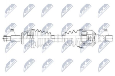 ПІВВІСЬ | RENAULT ESPACE V 1.6DCI 15- /ЛІВ,MTM/ NPWRE087