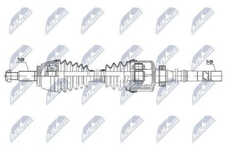 ПІВВІСЬ | RENAULT ESPACE V 1.6DCI 15- /ПРАВ,MTM/ NPWRE089