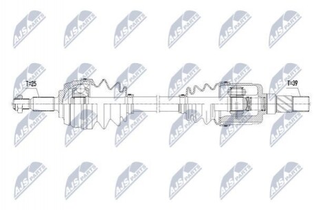 ПІВВІСЬ | RENAULT MEGANE III 1.6DCI,1.9DCI -15 /ЛІВ,MTM/ NPWRE099