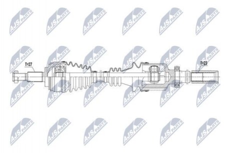 ПІВВІСЬ | RENAULT KANGOO 1.6 08- /ПРАВ,ATM/ NPWRE107