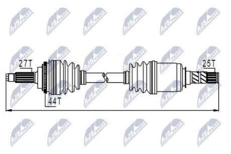 ПІВВІСЬ | SUBARU IMPREZA 01-, FORESTER 02-08 Л/П NPWSB009