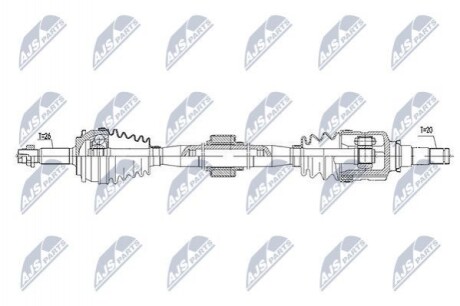 ПІВВІСЬ | TOYOTA AVENSIS T27 1.6 08-, 1.8 MTM/ATM 08- /ПРАВ/ NPWTY085