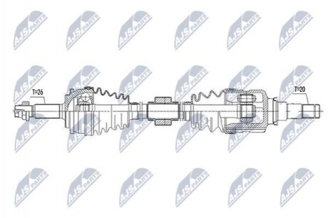 ПІВВІСЬ | TOYOTA AVENSIS T27 1.6 08-, 1.8 MTM/ATM 08- /ЛІВ/ NPWTY087