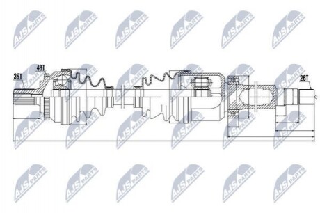 ПІВВІСЬ | VOLVO S80 2.0/2.4/2.4 D/2.5 00-10 /ATM,ПРАВ/ NPWVV011