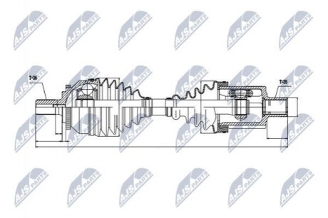 ПІВВІСЬ | VOLVO S80 2.8T6,2.9T,3.0,3.0T6 2000-2006 /ATM,ЛІВ/ NPWVV018