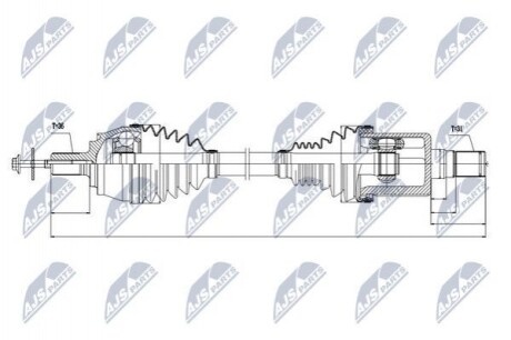 ПІВВІСЬ | VOLVO V40 2.0T4/T5,2.0D3/D4 12-17 /ЛІВ,ATM/ NPWVV031