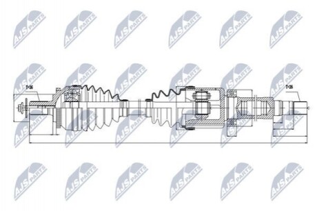 ПІВВІСЬ | VOLVO S80 2.0,2.4,2.4D,2.4D5 00-06 /ПРАВ,ATM/ NPWVV038