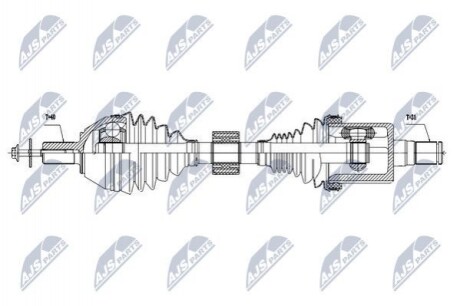 ПІВВІСЬ | VOLVO S80II / V70III  3.2V6 AWD 07- /ЛІВ,ATM/ NPWVV040