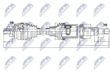 ПІВВІСЬ | VOLVO V40 D2/T3/T4 12- /ПРАВ,MTM/ NPWVV065