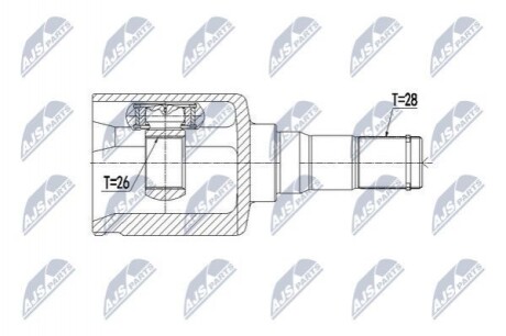 ШАРНІР РІВНИХ КУТОВИХ ШВИДКОСТЕЙ | VOLVO 2.0T,2.0T5 S60II/V60 10-15, S80 10-, V70III 2.0T 10- /ЛІВ,ATM/ NPWVV070