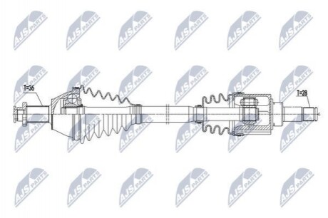 ПІВВІСЬ | VW POLO 1.0 14-, SKODA FABIA III 1.0 14-, SEAT IBIZA 1.0 15- /ЛІВ/ NPWVW073