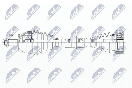 ПІВВІСЬ | VW POLO 09-, SKODA FABIA II/III 07-, RAPID 12-, ROOMSTER 06-, SEAT IBIZA 08--, TOLEDO 12-, AUDI A1 10- /ПРАВ/ NPWVW162