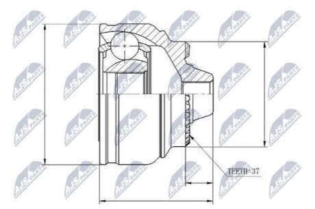 ШРКШ зовн. 25x37 BMW 5 (F10), 7 (F01, F02, F03, F04) 2.0-4.4 09.09-10.16 NPZ-BM-009