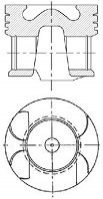 Поршень NURAL 87-422407-00 (фото 1)