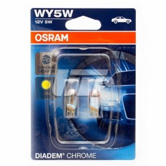 Лампа допоможуть. освітлення WY5W 12V 5W W2, 1x9, 5d DIADEM CHROME (компл.) OSRAM 2827 DC_02B (фото 1)