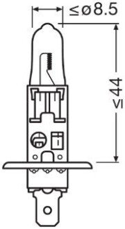 Лампа фарна H1 12V 55W P14,5s NIGHT BREAKER SILVER (+100) blister OSRAM 64150NBS-1BL (фото 1)