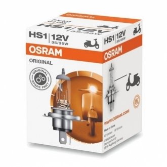 Лампа накаливания HS1 35/35W 12V PX43T (мото) (пр-во Osram) 64185