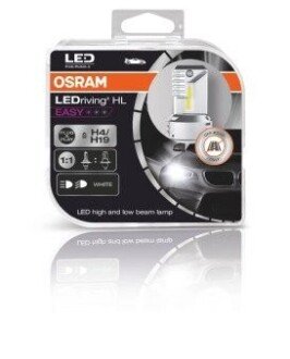 Комплект ламп LED H4/H19  12V 27/23W OSRAM LEDriving HL Easy 6000K/1400lm 64193DWESY-HCB