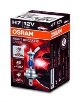 Лампа фарна H7 12V 55W PX26d NIGHT BREAKER LASER OSRAM 64210NBL (фото 1)