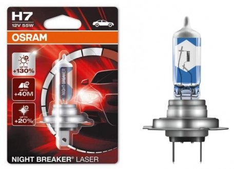 Лампа фарная H7 12V 55W PX26d NIGHT BREAKER LASER (Blister 1шт) OSRAM 64210NBL-01B (фото 1)