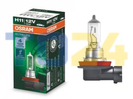 Лампа фарна H11 12V 55W PGJ19-2 ULTRA LIFE (1шт.) OSRAM 64211ULT (фото 1)