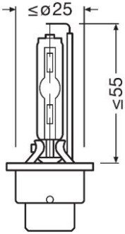 Лампа ксеноновая D2S XENARC NIGHT BREAKER 85В, 35Вт, P32d-2 OSRAM 66240XNB (фото 1)