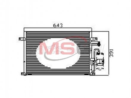 Радиатор кондиционера PARTS-MALL PXNCC-039 (фото 1)