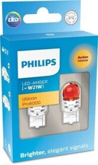 11065AU60X2 (PHILIPS) W21W LED amber Ultinon Pro6000