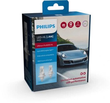 Лампа світлодіодна LED H4 12/24V Ultinon Pro9200 +400% 18W 5800K (комплект) (вир-во Philips) 11342U92X2