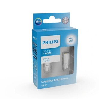 Лампа світлодіодна LED Ultinon Pro7000 SI W5W 0.87W, 12V, w2.1x9.5d, 6000K компл. (вир-во Philips) 11961CU70X2