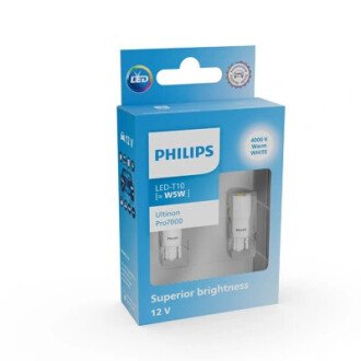 Лампа світлодіодна LED Ultinon Pro7000 SI W5W 0.87W, 12V, w2.1x9.5d, 4000K компл. (вир-во Philips) 11961WU70X2