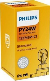 Лампа PY24W PHILIPS 12274SV+C1 (фото 1)
