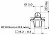 Лампа накаливания BAX BX8.5d White 12V 1.12W PHILIPS 12638CP (фото 3)