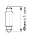 Лампа накаливания FestoonT10,5X4312V 10W SV 8,5 PHILIPS 12866CP (фото 3)