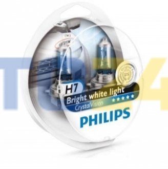 Автолампа Philips Crystal Vision H7 12V 55W PX26d 2 шт (12972CVSM)