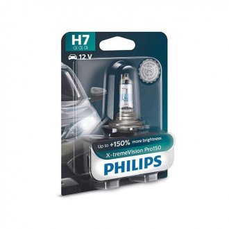 Лампа розжарювання H7 X-tremeVision Pro150 +150 12V 55W PX26d (вир-во Philips) 12972XVPB1