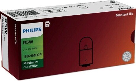 13821MLCP (PHILIPS) R5W MasterLife 24V 5W BA15s